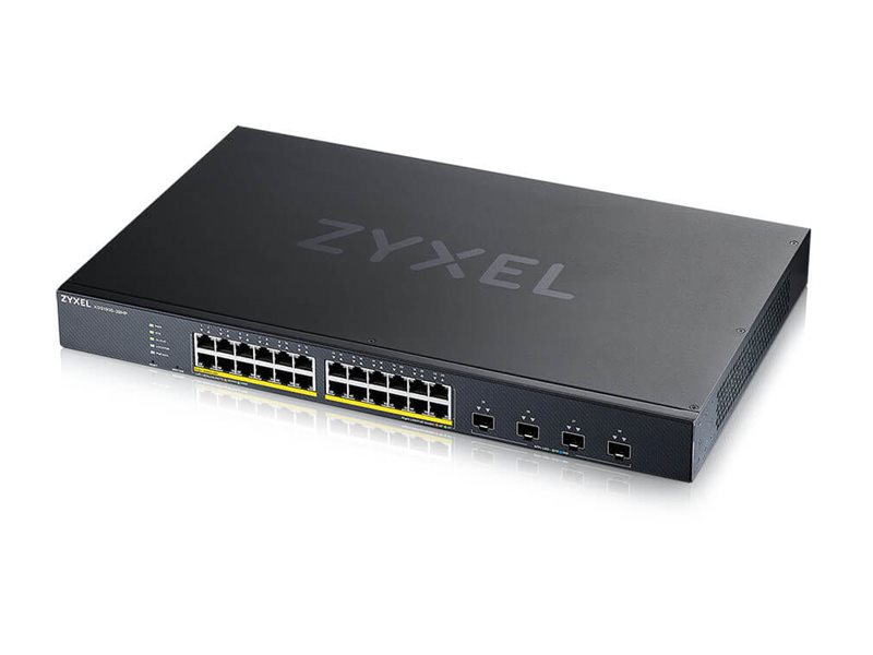 Zyxel XGS1935 Series XGS1935-28HP - Switch - hanterad - L3 Lite - smart - 24 x 10/100/1000 (PoE) + 4 x 10 Gigabit SFP+ (upplänk) - rackmonterbar - PoE+ (375 W) - för Zyxel DAC10G-1M v2, DAC10G-3M v2, SFP10, SFP-1000, SFP-BX1310-10, SFP-BX1550, SFP-SX-D | Datortillbehör - Nätverk - Switchar | GameStuff
