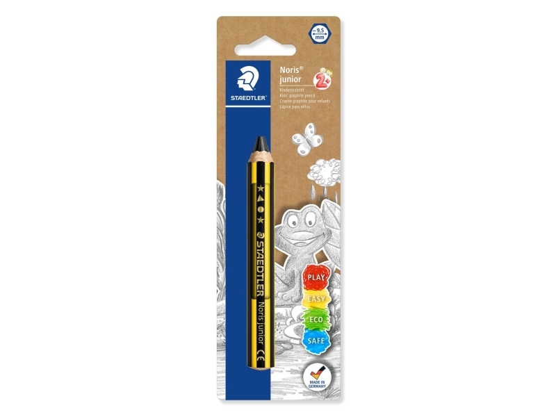 Staedtler Noris Junior, 2B, Svart, Gul, Rund, Konst, Skola, 1 styck | Skola & Hobby - Konsthantverk - Handgjorda produkter | GameStuff