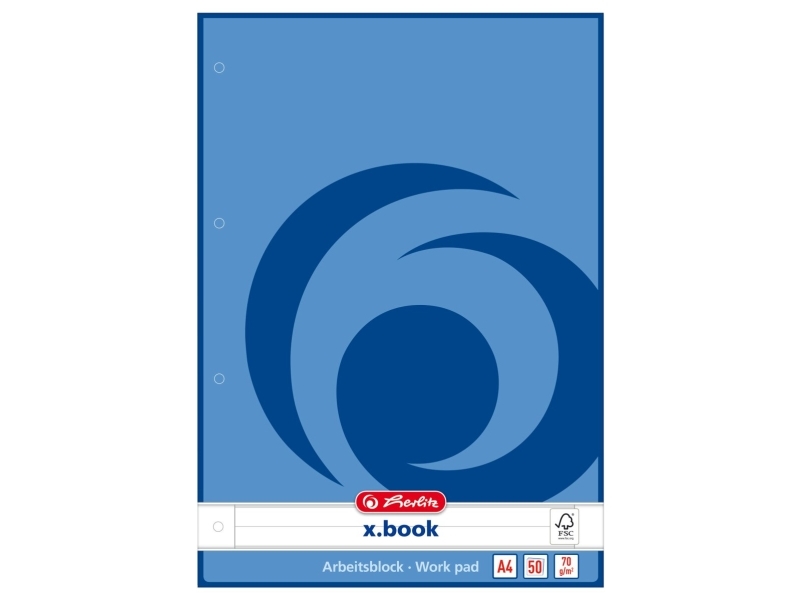 Herlitz 215418, Mehrfarbig, A4, 50 Blätter, 70 G/M², Universal
