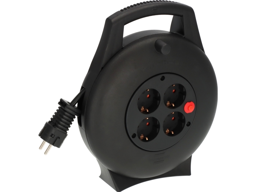 Brennenstuhl 1093900, 10 m, inomhus, IP20, Slagtålig, Överhettningsskydd, Plast, Polyvinylklorid (PVC), Svart | EL Artiklar - Kablar och ledningar - Kabelrullar | GameStuff