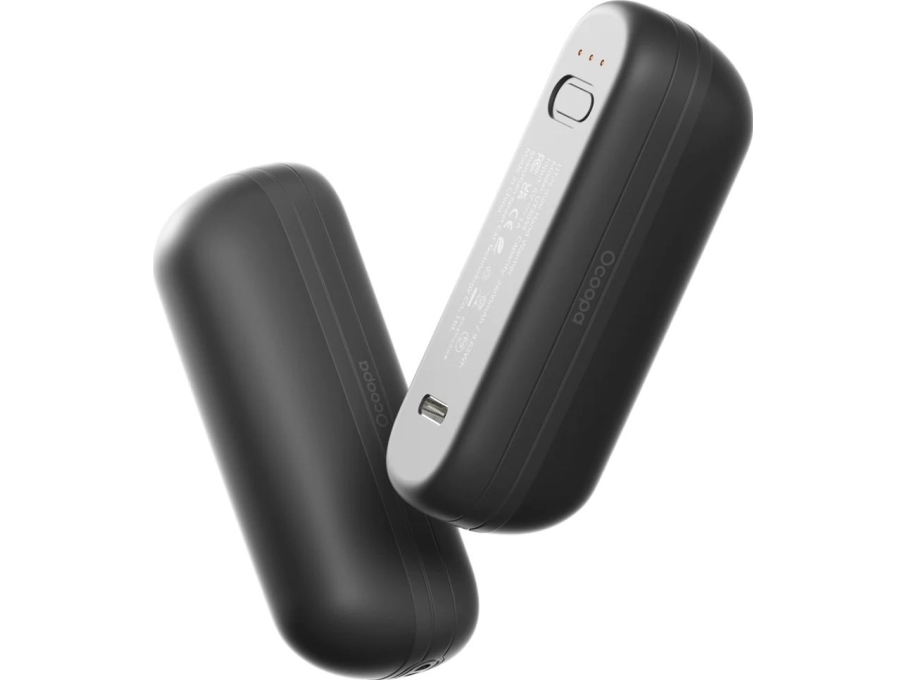 Ocoopa UT2s Mini, elektronisk håndvarmer, 5200 mAh, op til 6 timer, sort