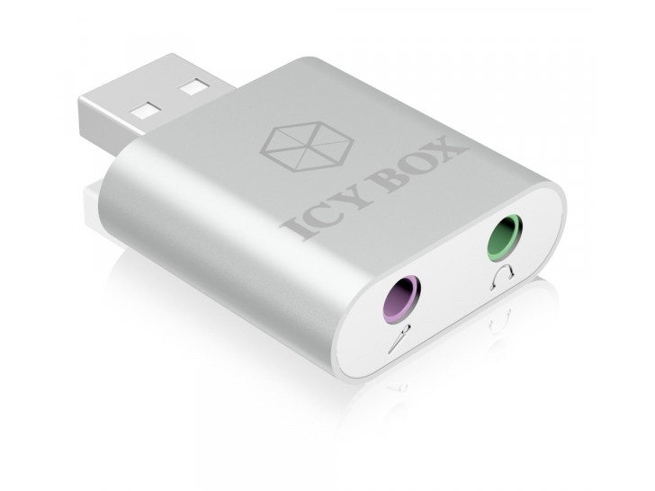 Icybox Ib-Ac527 Icy Box Usb Prie Mikrofono Ir Ausinių Adapteris