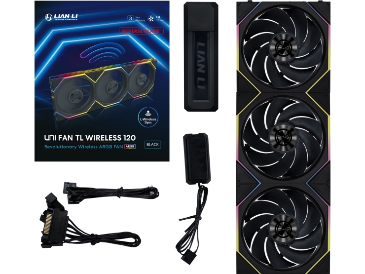 Lian Li 12RTL1W3B, Fan, 12 cm, 200 RPM, 2300 RPM, Svart | Datorkomponenter - Kylning & moddning - Chassi fläktar | GameStuff