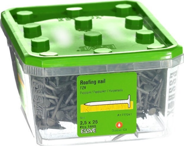 2,5X25 kartongsöm rund varmförzinkad | Verktyg & Verkstad - Spik & stift - Spike | GameStuff