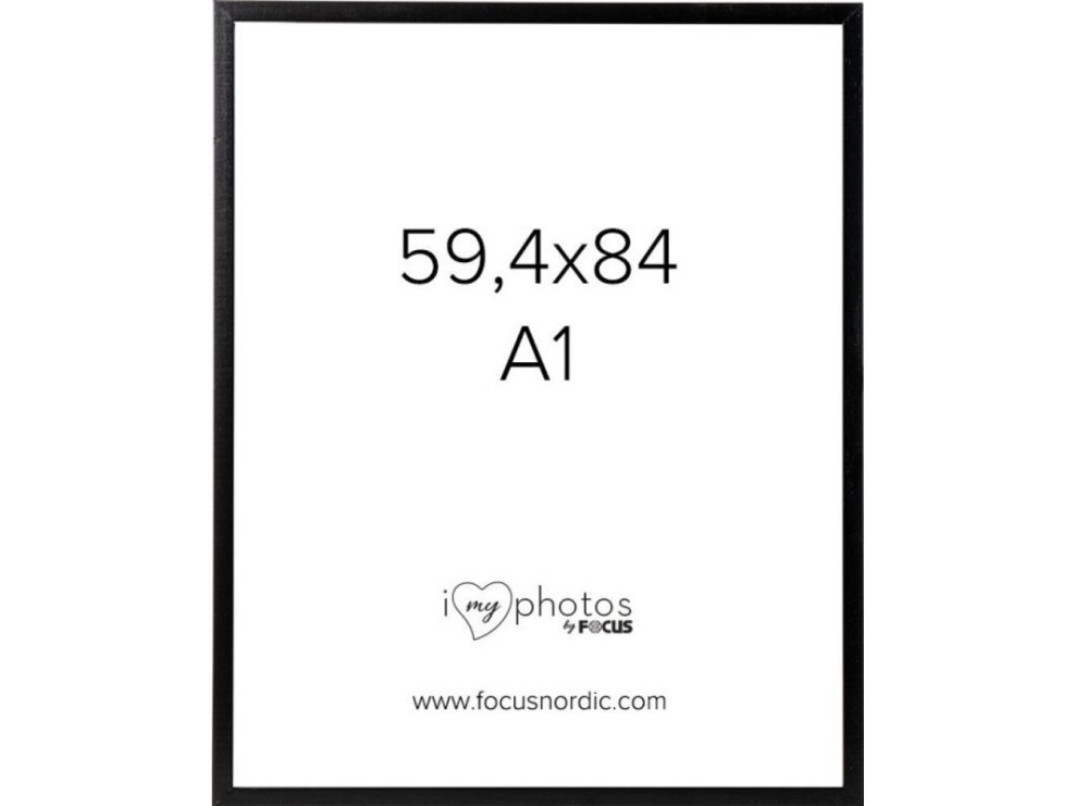 Bilde av Focus Ramme Soul Akrylglass Svart 59,4x84 Cm (A1)