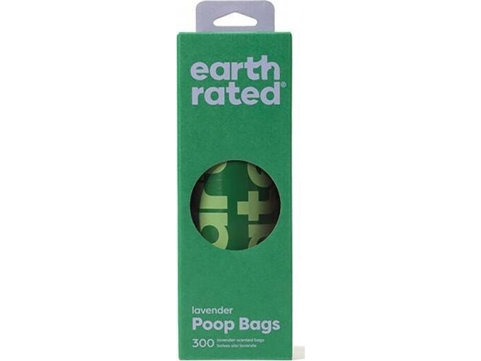Earth Rated Šunų Išmatų Maišeliai, 300 Vnt., Levandų Spalvos