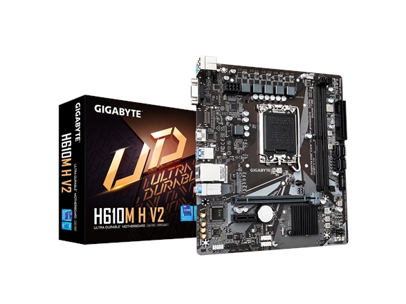 Gigabyte H610m H V2 Intel Lga 1700 Intel  Celeron  Intel  Core&trade; I3 Intel  Core&trade; I5 Intel  Core&trade; I7 Intel  Core&trade; I9 ... Lga 1700 96 Gb Ddr5