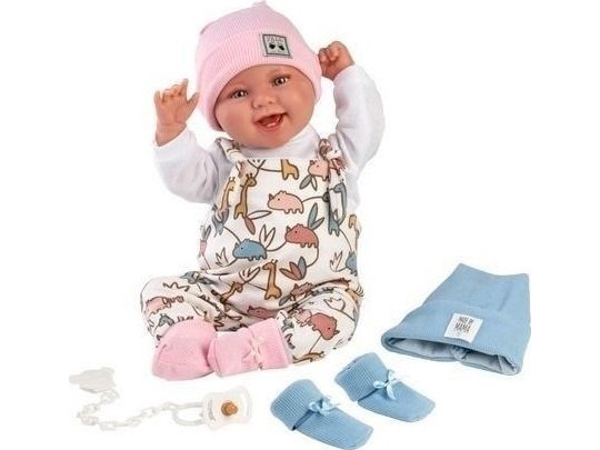Llorens Llorens 18481 Babydukke 44 Cm Tala/Talo Huer + Sokker I To Farver