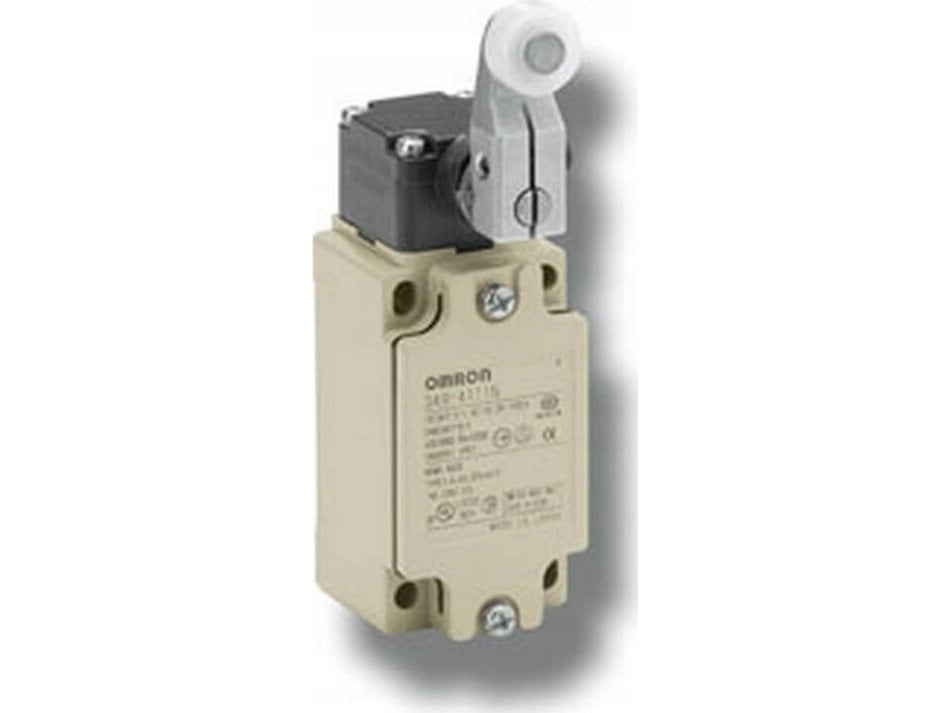 Sikkerheds endestop D4B M20 1NC/1NO (snap-action) rullearm (harpiks) D4B-4111N