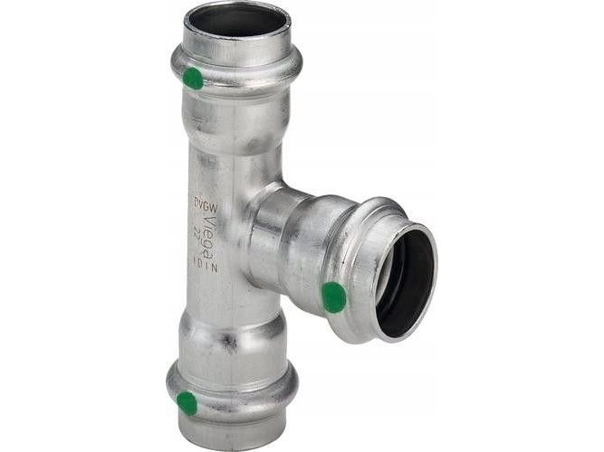 Sanpress Inox T-stykke 22 x 15 x 22 mm rostfritt stål | VVS Artiklar - Rör & Kopplingar - Tryckrör och rördelar | GameStuff