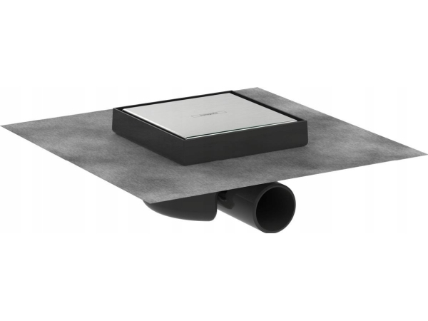 hansgrohe RainDrain Spot fyrkantigt avlopp 150 x 150 mm borstat rostfritt stål | VVS Artiklar - Dränering - Golvbrunnar | GameStuff