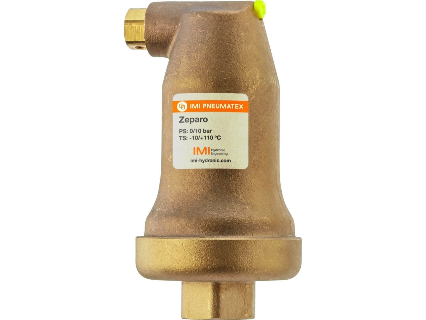 IMI Zeparo 1/2 automatisk luftutmatning - Pneumatex Zeparo ZUT med invändig gänga för vertikal installation | VVS Artiklar - Ventiler - Luftventil | GameStuff