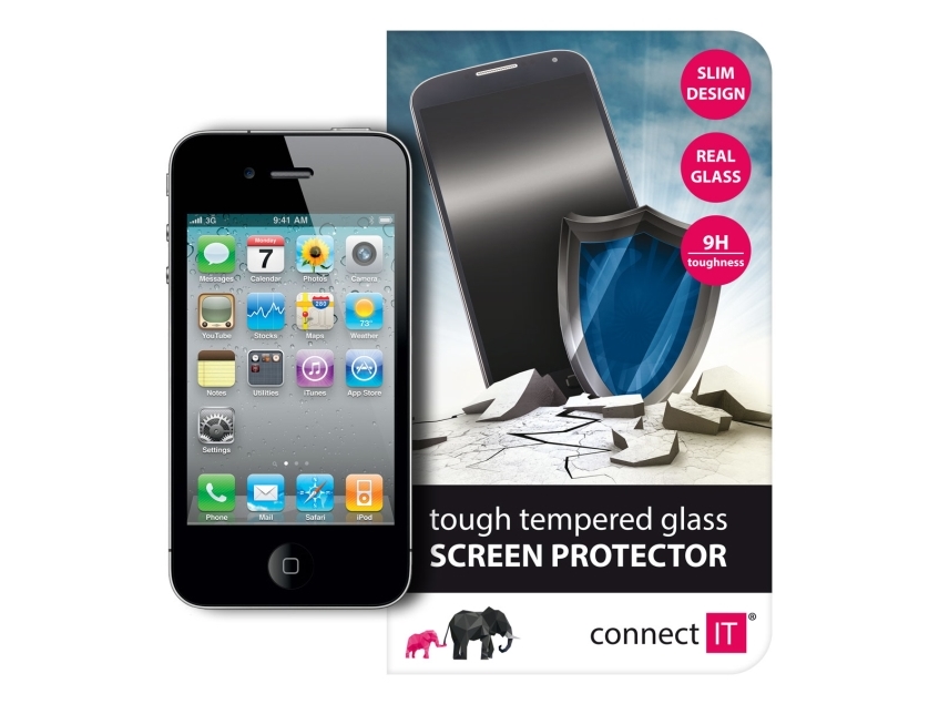Connect It Ci-446, Apple, Iphone 4/4S, Modstandsdygtig Overfor Ridser, Transparent, 1 Stk