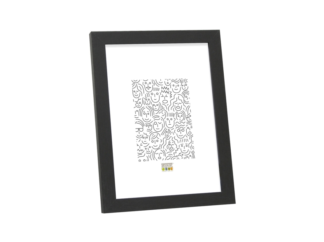 Deknudt S44CF2 1, Enkelt billedramme, Glas, MDF, Sort, Bord, Væg, 13 x 18 cm, Rektangulær