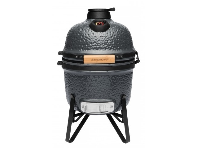 BergHOFF 2415703, Grill, 33 cm, Svart, Grå, Rund, Bambu, Gjutjärn, Keramiska, Rostfritt stål, Sten, 4 ben | Trädgården - Grillar - Elgrillar | GameStuff