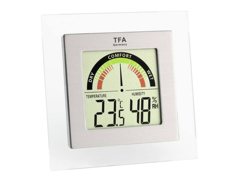 Tfa-Dostmann Digitales Thermo-Hygrometer, Digital, Quadratisch, Aaa, 1,5 V, 88 Mm, 17 Mm