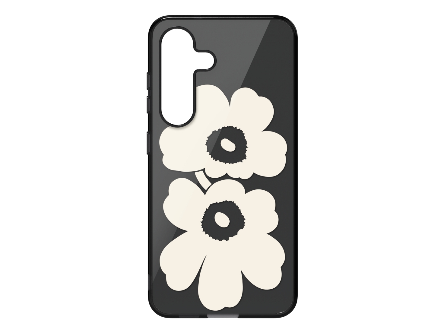 Samsung Marimekko Galaxy S25 Unikko Fodral Omslag Samsung Galaxy S25 15 8 Cm 6 2  " Beige Svart
