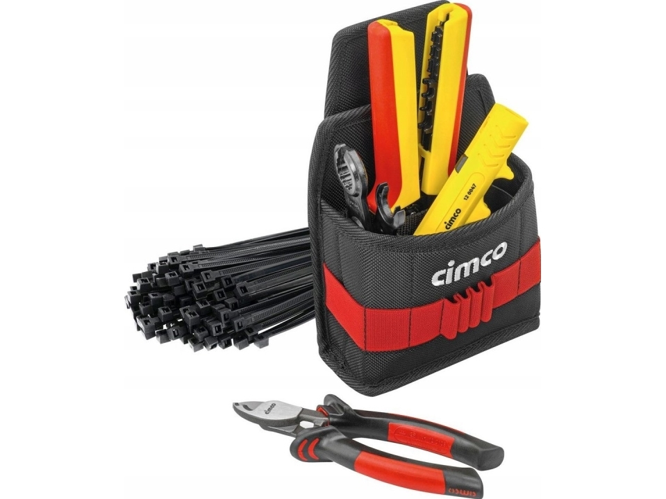 Cimco Gürteltasche Solar inkl. 5 Tlg 170475 Elektriker, hantverkare Verktygsbältesväska med utrustning 6 delar