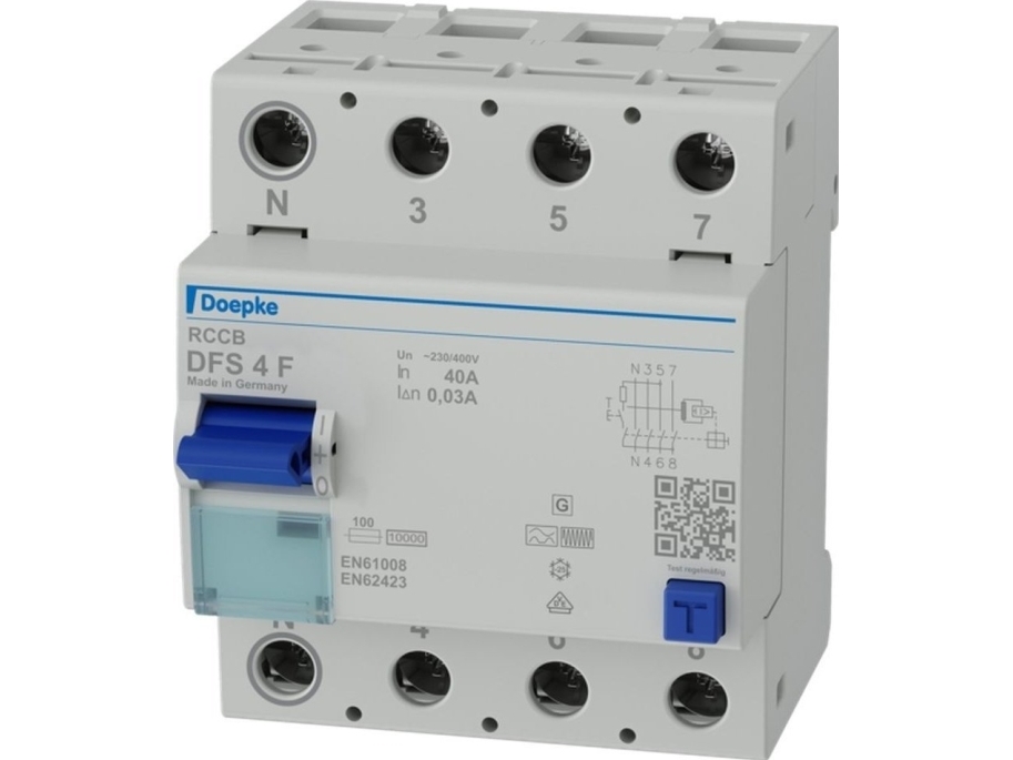 Doepke Dfs 4 040-4/0,03-F Fejlstrømsafbryder Af F-Typen (09134820)