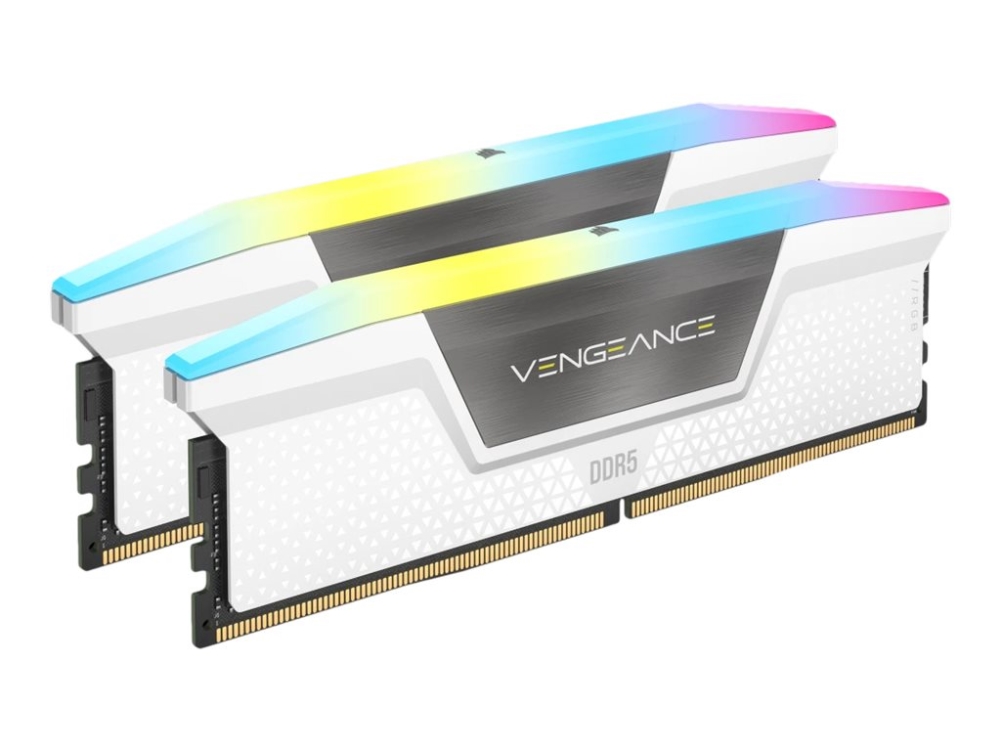 Vengeance RGB DDR5-6400 - 64GB - CL36 - Dual Channel (2 stk) - Intel XMP - Hvit med RGB