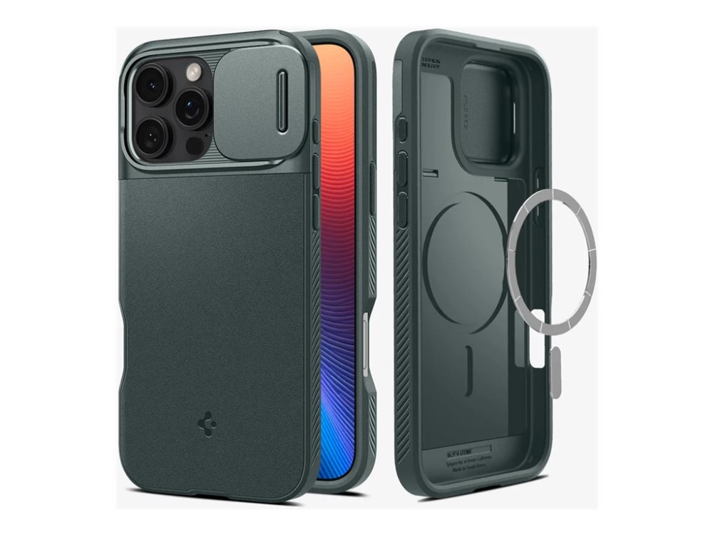 Spigen Optik Armor - Bagsidecover Til Mobiltelefon - Magfit - Magsafe-Kompatibilitet - Termoplastisk Polyuretan (Tpu), Polycarbonat (Pc) - Sort - For