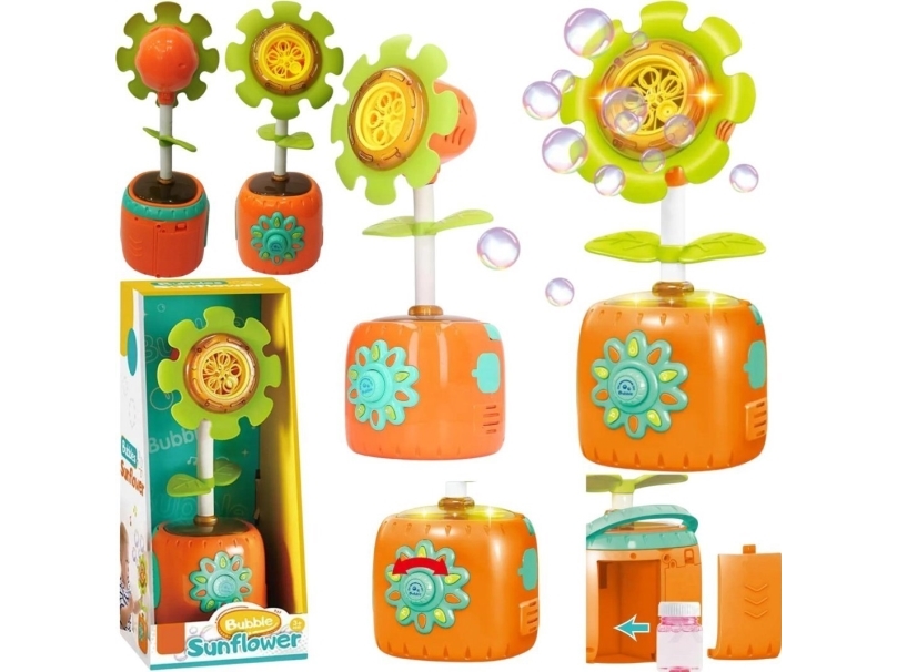 Sonnenblume Automatische Seifenblasenmaschine Melodien Effekte Lichter