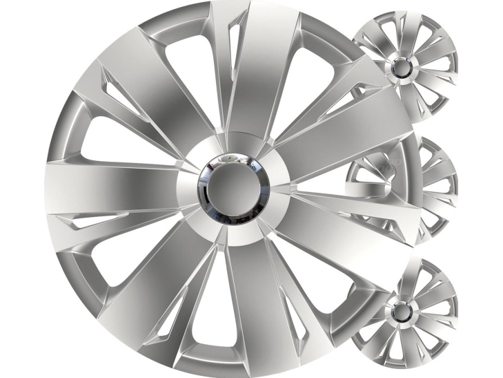 Bil navkapslar 4st set energi silver 16 tum färg box | Bilvård & Biltillbehör - Däck & fälgar - Navkapslar | GameStuff