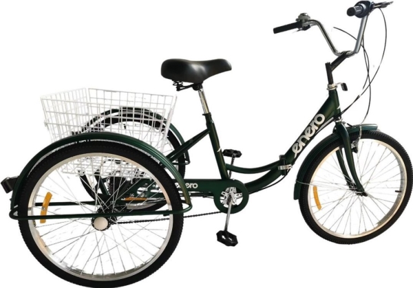 SAMMENKLAPPELIG 3-HJULET CYKEL 24 GRØN SHIMANO 6-SPEED