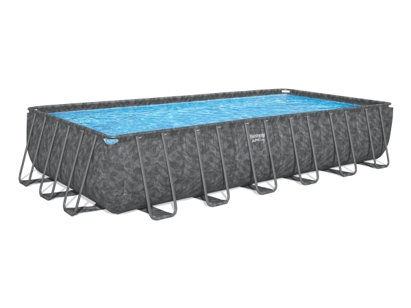 Bestway APX 365, 30045 L, Indrammet pool, Barn & voksen, Stige, Grå, 158,4 kg
