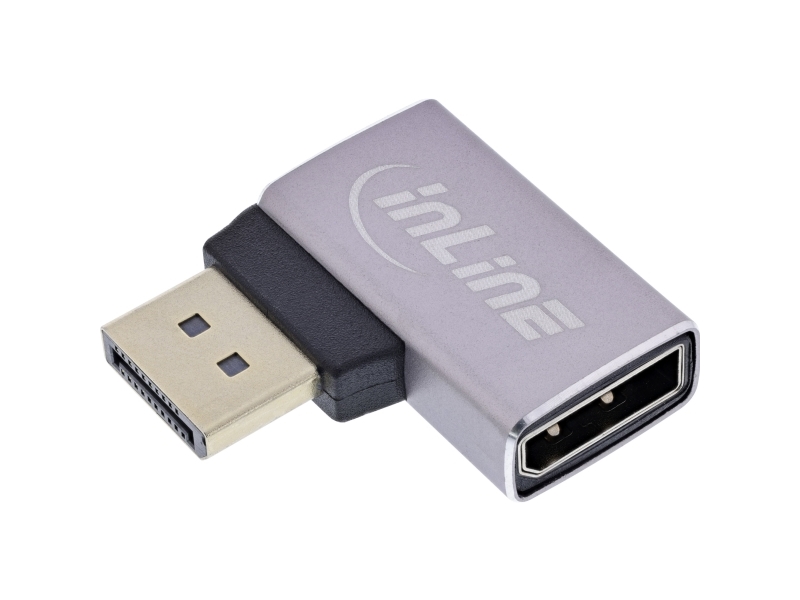 Inline 17291E, Displayport, Displayport, Grå, Sort