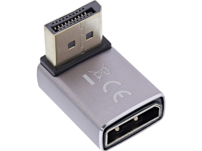 Inline 17291F, Displayport, Displayport, Grå, Sort