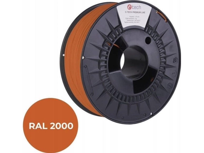 Tech Filament Tech Premium Line Pla Ral2000 75mm 1kg Yellow Orange