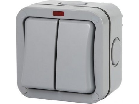 Ytbrytare 2 kanaler, IP66, EU | Lauritz Knudsen - LK FUGA - Strömbrytare & Kontaktdon | GameStuff