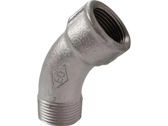 Vinkel galvaniserad 2 90 grader uttag / nippel | VVS Artiklar - Rör & Kopplingar - Gänga rör och rördela | GameStuff
