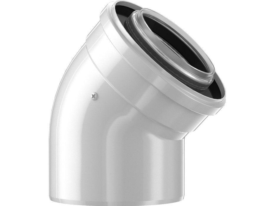 Alternativ bild 0 för Bosch DN80/125 - 45° böjning - balanserat utlopp - Ett stycke.