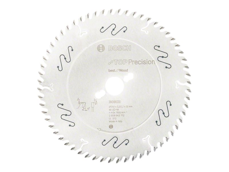 Bosch Rundsavklinge Top Precw 250X3,2X30mm 60T