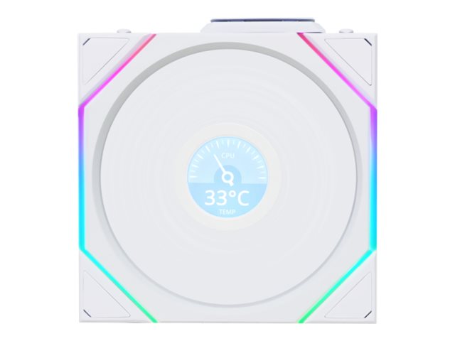 Lian Li Uni Fan Tl Lcd Wireless 120 Reverse Blade Indsats Med Blæser 120 Mm Hvid
