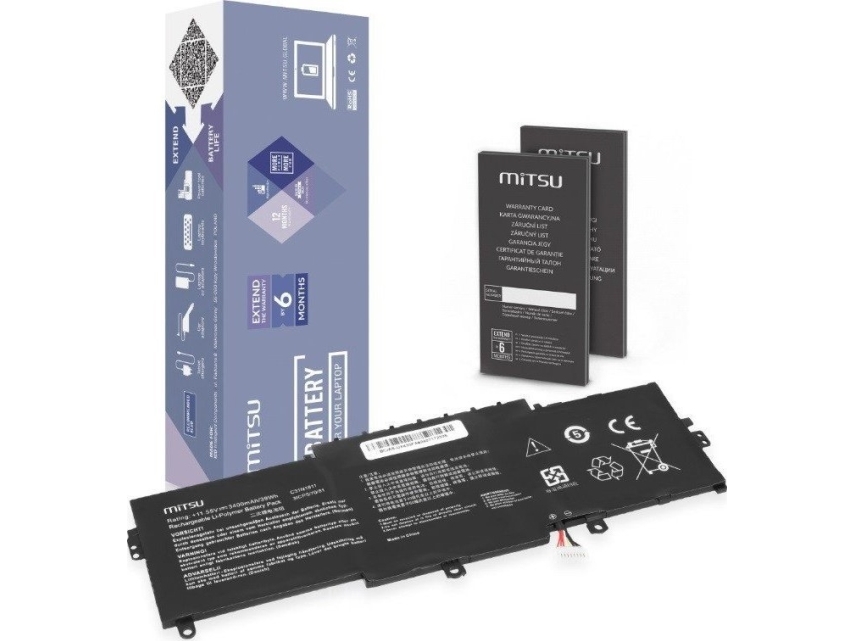 Mitsu Bateria C31n1811 Do Asus Zenbook 14 Ux433 Ux433f Ux433fa Ux433fn Ux433fl 3400 Mah (39 Wh) 11.55V