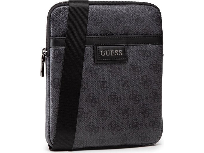 Guess Vezzola Textil Crossbody Bag, Schwarz, 19 X 24 X 2 Cm