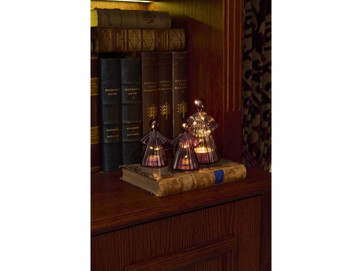 Konstsmide Sirius Home 37625 dekorationsfigur, bordeaux, glas, universal, 6 ljuskällor | N - A | GameStuff