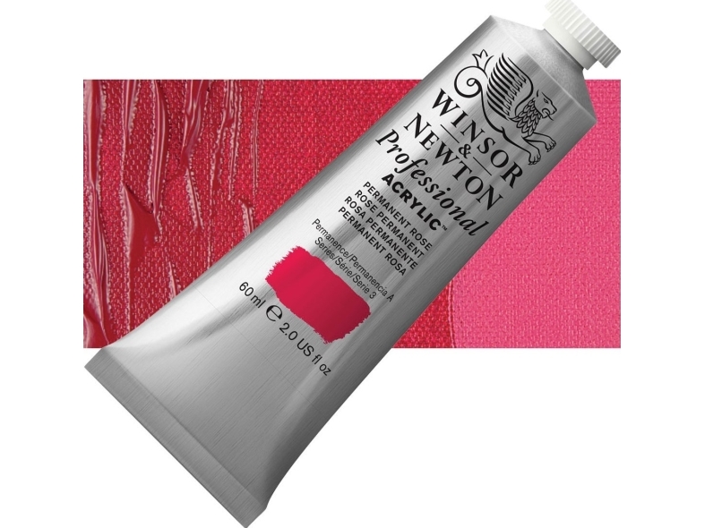 Proff. acrylic 60ml permanent rose 502 | Skola & Hobby - Konstmaterial - Akryl & Akvareller | GameStuff