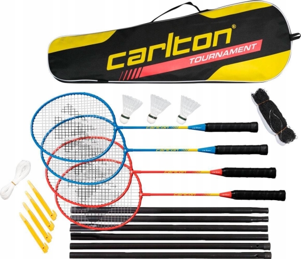 Bilde av Badminton set Carlton TOURNAMENT 4 rackets+3shuttlecocks+net+bag