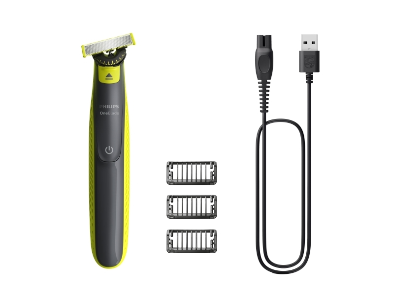 Philips Norelco Oneblade Oneblade 360 Qp2724/23 Ansigt Folie Shaver Grå Lime Qp210 Qp220 Qp230 Qp610 Qp620 Qp410 Qp420 Batteri Nikkel Met