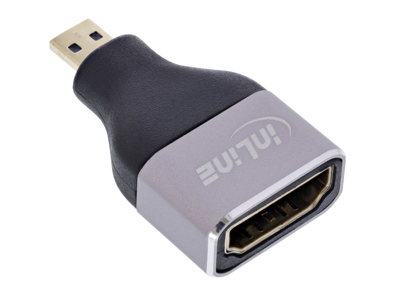 Inline 17991B, Hdmi A, Micro Hdmi D, Schwarz, Grau