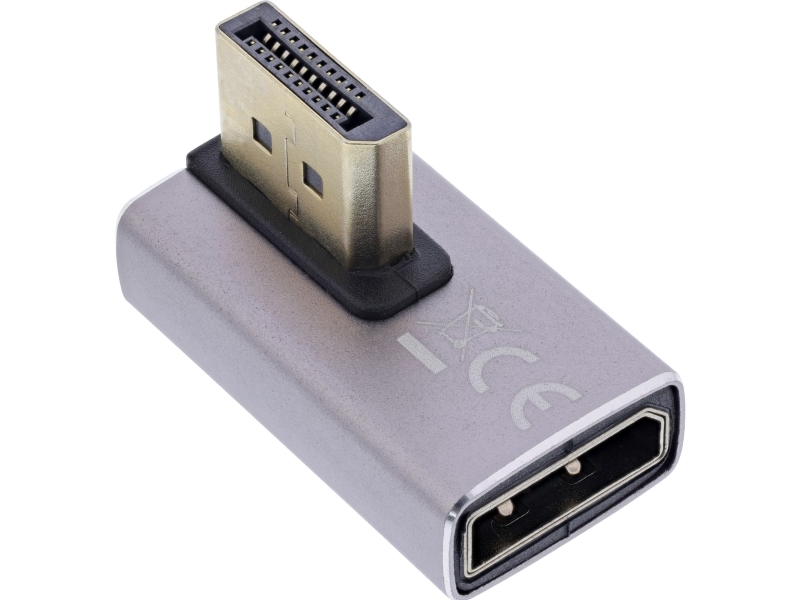 Inline 17291I, Displayport, Displayport, Grå, Sort