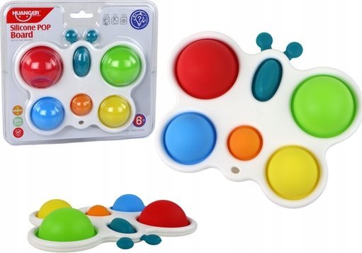 Leantoys Silikonefarvet Sommerfugl Pop It Pædagogisk Whiteboardtavle