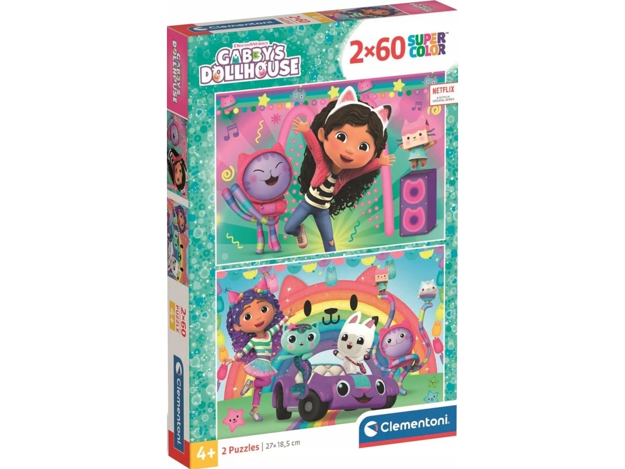 Clementoni Puzzle Supercolor Gabby's Dollhouse 2X60 Elementów (24819)