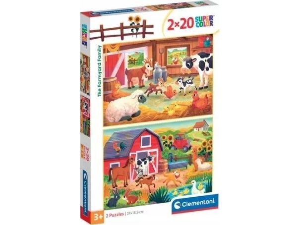 Cle-Rätsel 2X20 Supercolour Thefarmyardfamily 24818