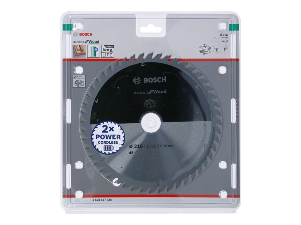 Bosch RUNDSAVKLINGE ACCU STD TRÆ 216X30MM 48T