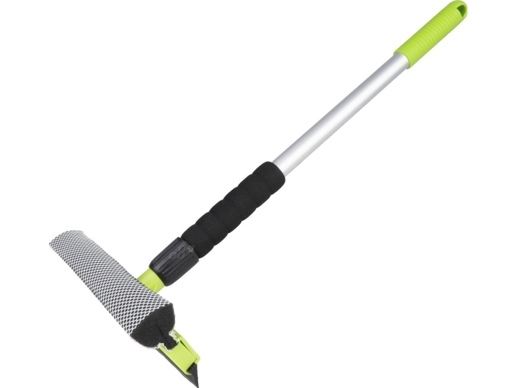 Langų ir veidrodžių stiklo plovimo įrenginys + teleskopinis aliuminio vandens valytuvas 55/80 cm amio-03856